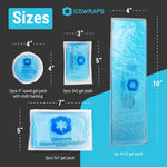 ICEWRAPS Reusable Multipurpose Gel Ice Packs in 4 Sizes - Hot Cold Pack for Kids Injuries, First Aid, Sport Injuries, Breastfeeding, Wisdom Teeth, Muscle and Joint Pain Relief - 7 Pack