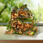 Foyucool DIY Miniature House Kits, Tiny House Kit, Doll House Kits for Adults to Building, Unique Gift for Birthday Mothers Day, Castle Forest Adventure