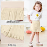 DREAM BUS 3 Pack Baby Girls Shorts Toddler Summer Casual Shorts Cotton Toddler Girls Ruffled Shorts Newborn Infant Bloomers
