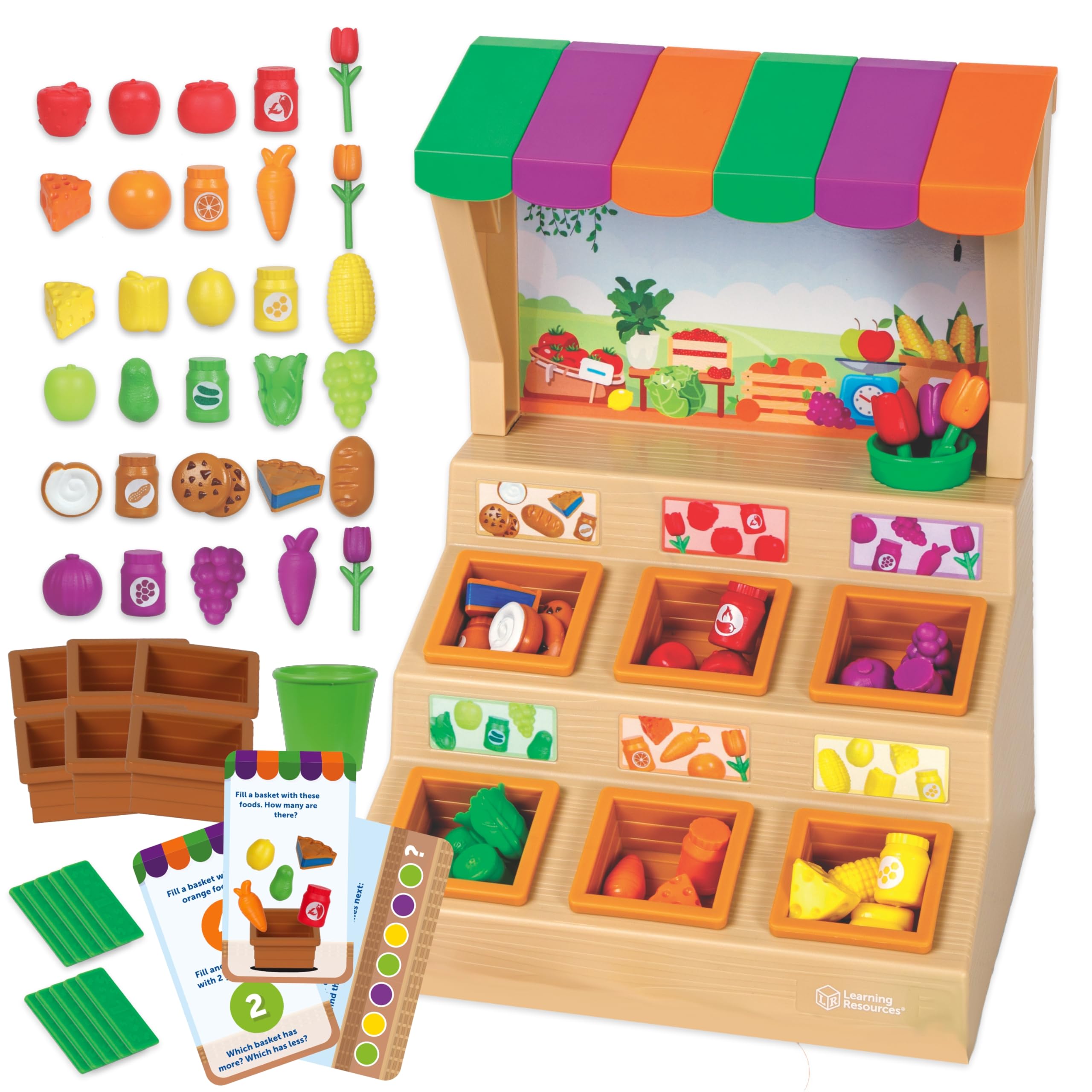 Learning Resources Mini Farmstand Sorting Set, Play Food - Play Food ...