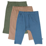 HonestBaby Baby Infant Organic Cotton Cuff-Less Harem Pants Multi-Pack, 18 Months