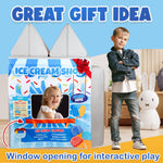 Play Panel for Kid's Play Couch | Play Panel for Children's Foam Sofa | Play Panel for Kid's Play Couch (Ice Cream Shop - Blue)