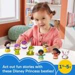 Fisher-Price Little People Toddler Toys Disney Princess Story Duos 8-Piece Figure Set for Pretend Play Kids Ages 18+ Months