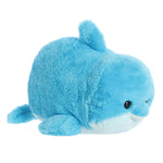 Aurora® Adorable Spudsters™ Dilly Dolphin™ Stuffed Animal - Round Shape Makes For Comforting Cuddles - Perfect for Kids All Ages and Animal Loving Adults - Blue 12 Inches