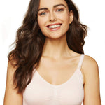 Motherhood Maternity Womens Wireless Clip Down Seamless Nursing Bra for Breastfeeding , Blush , Large