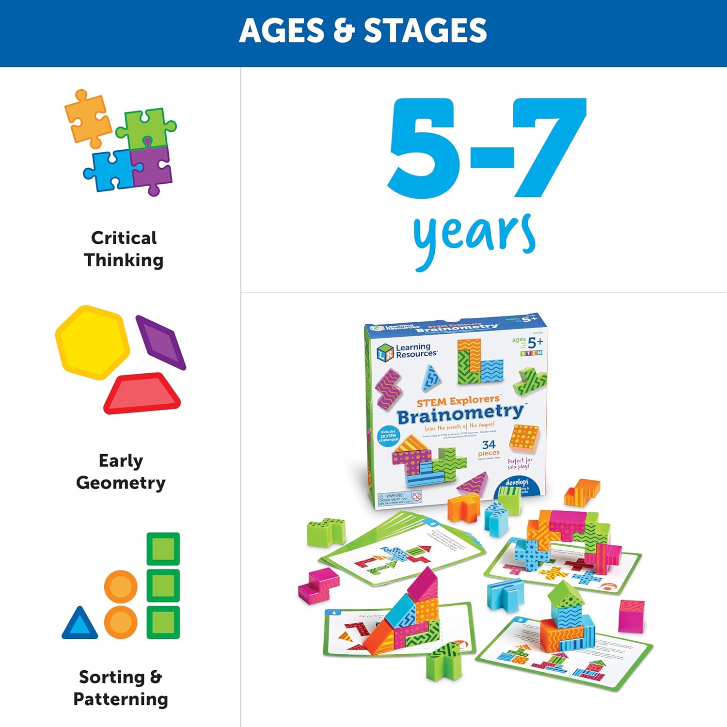 Brainometry Learning Resources STEM Explorers Brainometry - 34 Pieces ...