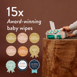JOONYA Unscented Baby Wipes — Plant-Based, Fragrance-Free Bulk Diaper Wipes | Hypoallergenic, Non-Toxic & Biodegradable Wet Wipes for Sensitive Newborn Skin | 1 Pack of 80
