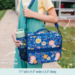 Wildkin Kids ECO rPET Insulated Lunch Box – Keeps Food Hot or Cold, Easy-Clean Lining, Mesh Pockets & BPA-Free – Boys & Girls, Ideal for School, Travel & Daycare – Wildflower Bloom