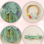 Renotemy Newborn Baby Girl Lace Romper Infant Summer Boho Flower Tulle Dress Party Gifts Newborn Photography Outfits