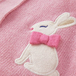 Gymboree,Embroidered Long Sleeve Shrug Cardigan,Pink Ribbon Bunny,0-3 Months