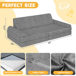 zefinot Modular Kids Play Couch 10PCS – Convertible Kids Sofa & Toddler Play Couch with DIY Foam Pieces for Imaginative Play, Climbing & Relaxation for Playroom, Bedroom, Nursery & Living Room