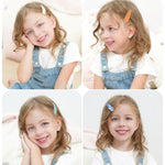 doboi 40 Pcs Floral Print Snap Hairpins, Hair Bows Clips, and Barrettes for Girls - Non-Slip Wrapped Flower Clips Hair Accessories