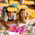32 PCS Drawing Stencils Set for Kids, Reusable Drawing Painting Stencil Templates for Kids,Animals Unicorn Mermaid Dinosaur Princess Mixed Style Stencil for Art Projects,Classroom Crafts,Wall Decor