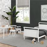 Delta Children Wood Sleigh Toddler Bed, White