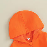 Ledy Champswiin Unisex Baby Boy Girl Clothes Hooded Sweatshirts Solid Color Long Sleeve Hoodies Toddler Top (0-6 Months, Orange)