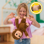 Little Live Pets My Baby Monkey Mango, 50+ Sounds and Reactions, Plush Interactive Monkey Toy Set with Accessories, Interactive Pets for Kids Ages 4+