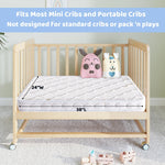 Tiankehan Mini Crib Mattress - 38x24x4 Inch- Dual Sided with Firm Support and Comfort Foam- Breathable, Quiet and Odorless, Fits Most Mini Cribs (Does Not Fit Playard or Standard Crib)