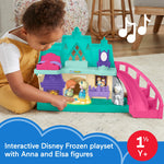 Fisher-Price Disney Frozen Arendelle Castle Playset with Lights & Sounds Little People, 2 Character Figures, Toddler Toys