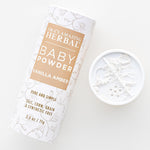 Baby Powder Talc-Free, Real Vanilla Amber Natural Scent, Cornstarch Free Arrowroot and Clay Based Powder, 2.5 oz