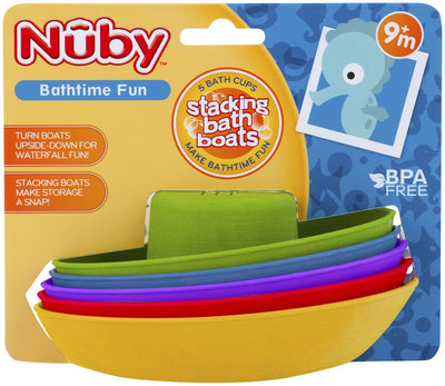 Nuby 5-Pack Stacking Bath Boats