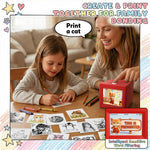 AI Mini Sticker Printer Toy for Kids - Interactive Voice Controlled Portable Thermal Inkless Sticker Maker Machine for DIY Arts and Crafts, 3 4 5 6 7 8 9 10 11 12 Year old Kid Christmas Birthday Gifts