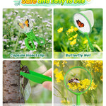 HAIMST Bug Catcher for Kids, Bug Vacuum Catching Kit with Bug Collector Butterfly Net Magnifying Glass Bugs Grabber Insect Catcher Tweezers, Outdoor Explorer Toys Gift for Kids Age 3-12