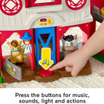 Fisher-Price Little People Toddler Learning Toy Caring for Animals Farm Playset with Smart Stages for Pretend Play Kids Ages 1+ years (Amazon Exclusive)