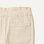 Amazon Essentials x Sofia Grainge Baby Girls' Straight Leg Jean with Ruffle, Ivory, 6-9 Months