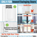 GreaTalent 2PACK Home Security Door Reinforcement Lock Childproof, Add High Security to Home Prevent Unauthorized Entry, Aluminum Construction Finish, Frame Lock, Silver