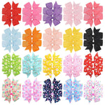 Choicbaby 60pcs 3 Inches Boutique Grosgrain Ribbon Pinwheel Hair Bows for Baby Girls, Toddler Bows Hair Clip Birthday Gifts In Pair