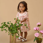Modern Moments by Gerber baby-girls 2-piece Puffed Sleeve Dress & Diaper Cover Set