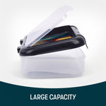 ZIPIT: 2 Compartment Recycled Box - Car Race - Large Capacity Pencil Case, Plastic Stationery Organizer, School Supplies-Small Toys Holder, Kids Boys