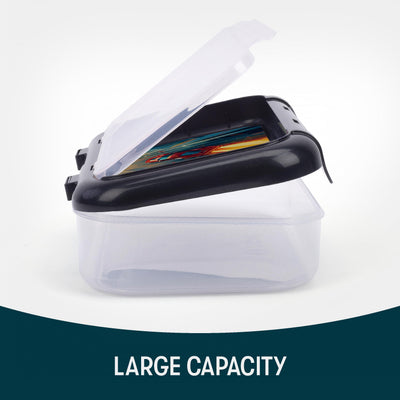ZIPIT: 2 Compartment Recycled Box - Car Race - Large Capacity Pencil Case, Plastic Stationery Organizer, School Supplies-Small Toys Holder, Kids Boys