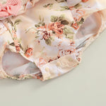 Baby Girl Floral Romper Newborn Dress Ruffle playsuit Suspender Shorts Jumpsuit Cute Summer Clothes and Headband