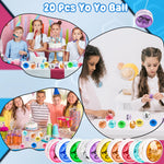 20 Pack LED Light Up Yo Yo Plastic Yoyo Glow in the Dark Yoyo Toys for Kids Party Favors Birthday Gifts Classroom Prizes Carnival Bulk Toys, 10 Colors