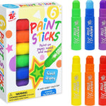 TBC The Best Crafts Paint Sticks,12 Classic Colors, Washable, Non-toxic, Tempera Paint Sticks for Kids and Students