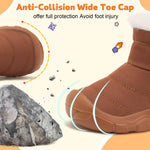 Baby Snow Boots Toddler Girl Boy Warm Winter Boots Brown 12-18 Months