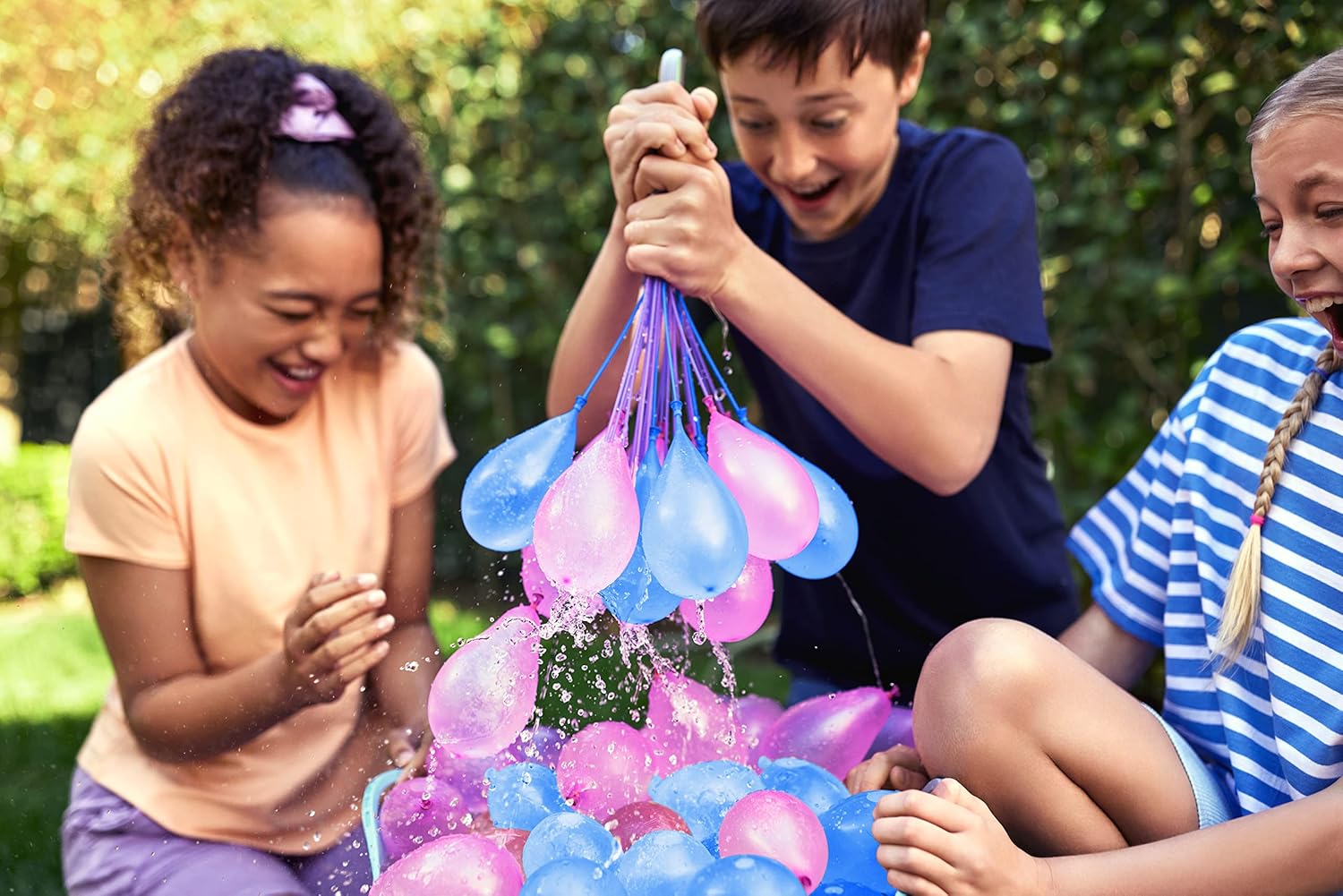 Bunch O Balloons Tropical Party by ZURU, 100+ Rapid-Filling Self-Sealing Tropical Colored Water Balloons for Outdoor Family, Friends, Children Summer Fun (3 Count)