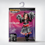 Spooktacular Creations Kids Halloween Cheerleader Costume, Zombie Cheerless Costume for Girls, Dead Cheer Outfit Toddlers for Halloween Scary Spiritless Dress Up Parties, S