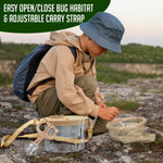 Montessori Mama Kids' Bug Catching Kit - Complete Insect Exploration Set with Habitat, Extendable Net, Magnifying Tools & Carry Strap - Educational Outdoor Adventure Gift