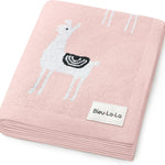 Baby Swaddle Blanket - 100% Luxury Cotton Knit Soft Cozy Lightweight Unisex Receiving Stroller Quilt Blanket for Shower Gift Registry for Newborns Infants Toddlers (Sheep - Khaki)