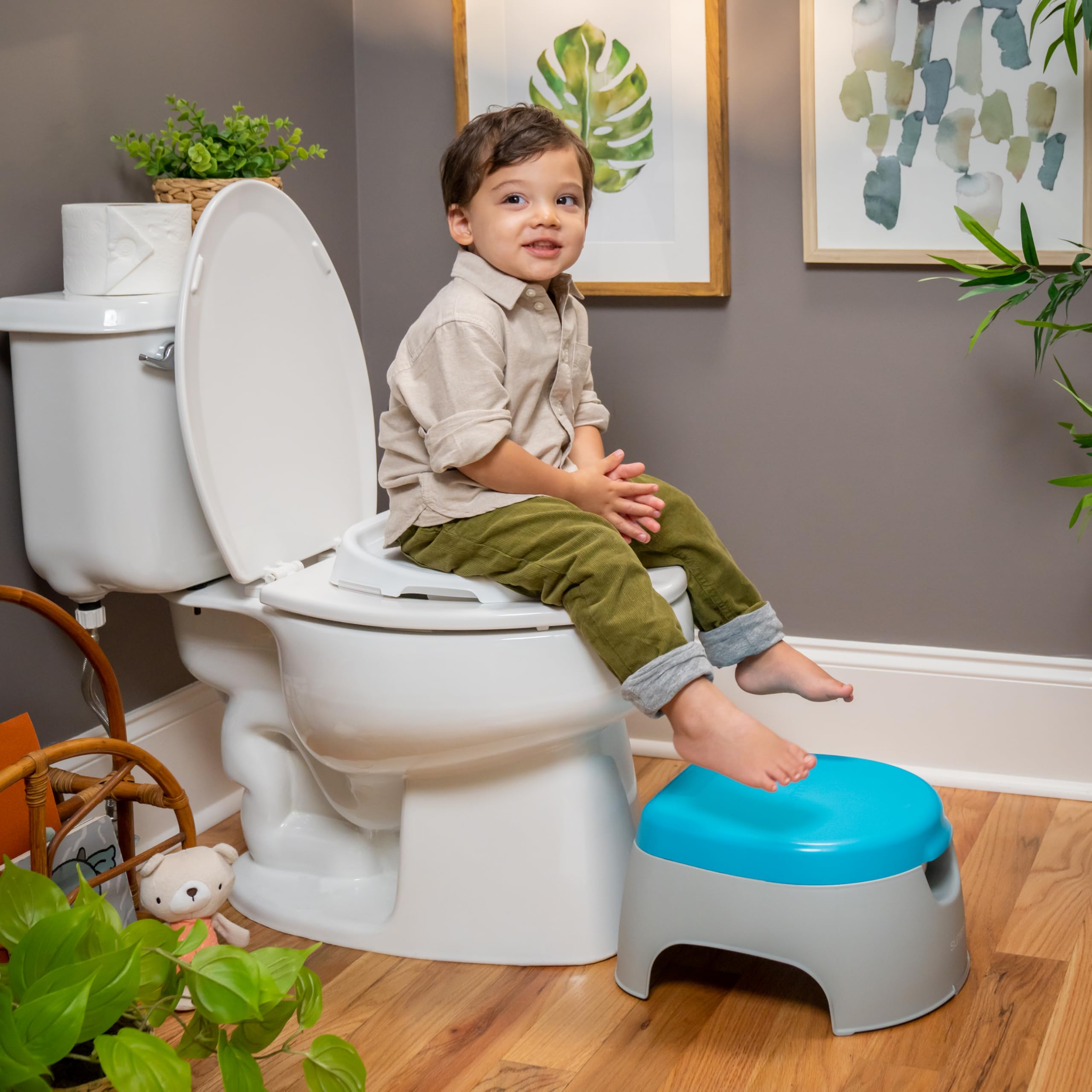 Summer Infant Summer 3-in-1 Train with Me Potty Seat Topper and Stepstool for Toddler Training and Beyond Easy to Empty and Clean Space Saving