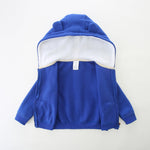 Baby Boy's Hooded Jackets Long Sleeve Outerwear Unisex Baby Classic Solid Color Coat for 6-9M Blue Jacket