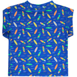 RUGGEDBUTTS® Baby/Toddler Boys Long Sleeve Rash Guard Swim Shirt w/UPF 50+ - Neon Surfs Up, 2T