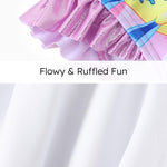Disney Princess Girls Swimsuits Ariel Mermaid Ruffle One Piece Bathing Suits Sport Summer Beach Swimwear Pink Quick Dry for Toddler Girls Size 3T