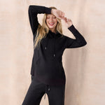 Motherhood Maternity Women's Under The Belly Wide Leg Pregnancy Lounge Sweatpants with Drawstring, Black, Large