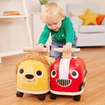 Battat – Wooden Racer – Wood Handle & Soft Body – Safe & Sturdy Push Car – Active Play Ride-On – 18 Months + – Rollin’ Race Car
