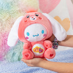 Cinnamoroll Dressed As Love-a-Lot Bear 8" Fun-Size Plush, Pink - Soft, Huggable Bestie! – Good for Girls and Boys, Employees, Collectors, Ages 4+