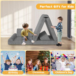 zefinot Modular Kids Play Couch 10PCS – Convertible Kids Sofa & Toddler Play Couch with DIY Foam Pieces for Imaginative Play, Climbing & Relaxation for Playroom, Bedroom, Nursery & Living Room