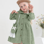 Mioglrie Toddler Girl Fall Dress Baby Girl Winter Clothes 6 12 18 24 Months Outfit Cute Dresses for Girls with Satchel